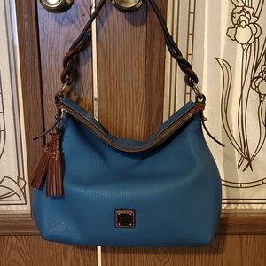 Dooney & Bourke pebble leather twist strap hobo shoulder bag